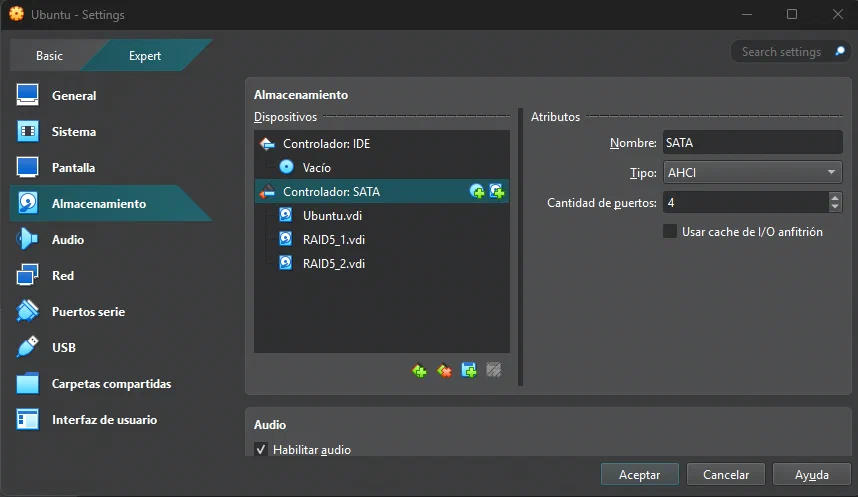 Image with only two disks in the VM