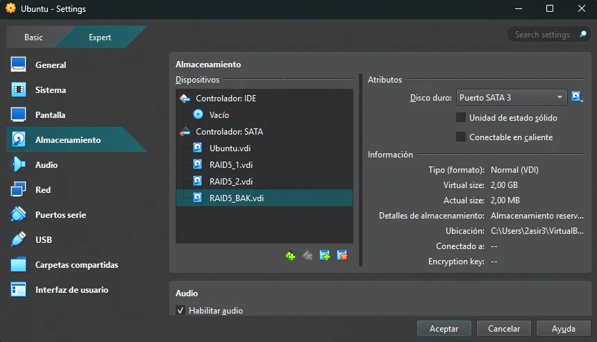Image of the spare disk